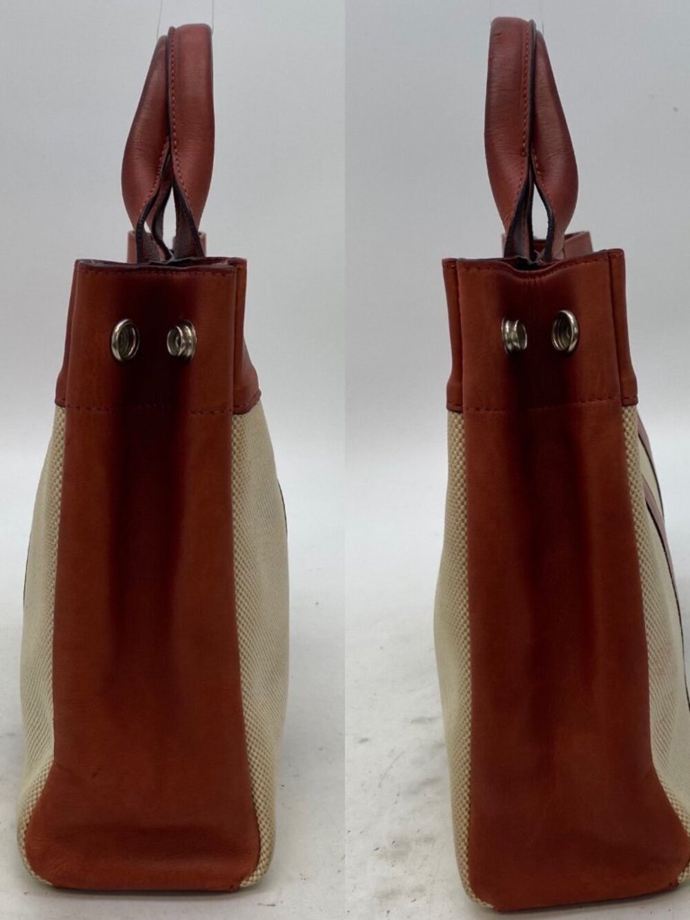 Hermes Handbag Fourre Tout PM Half Leather Tote Travel Business - Picture 6 of 12